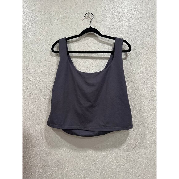 Fabletics Women’s 1X Gray Cropped Tank Top Activewear Athleisure - Picture 1 of 5